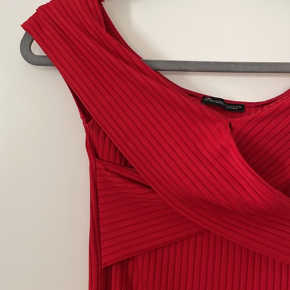 Zara Red Off The Shoulder Bodysuit